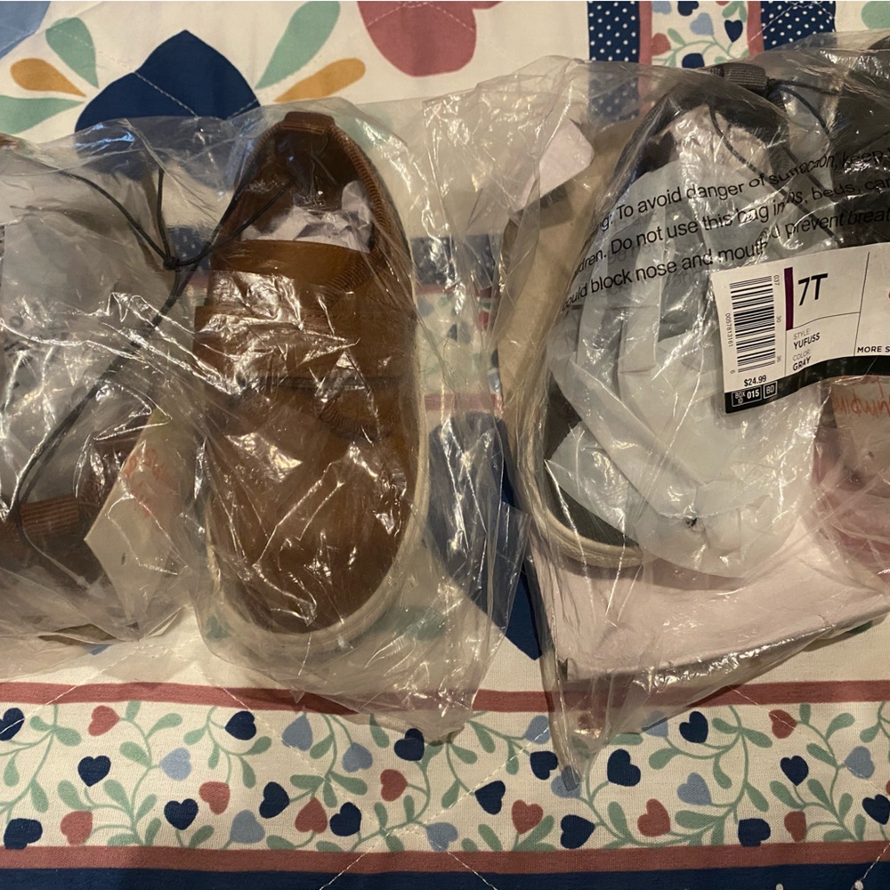 Jumping Beans Brown and Grey Kids Shoes lot